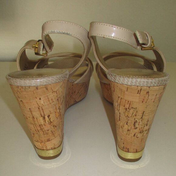 Marc Fisher Womens Bone Slingback 1" Platform Sandal w/3" Wedge Heel NWOB - 9M - Picture 7 of 8